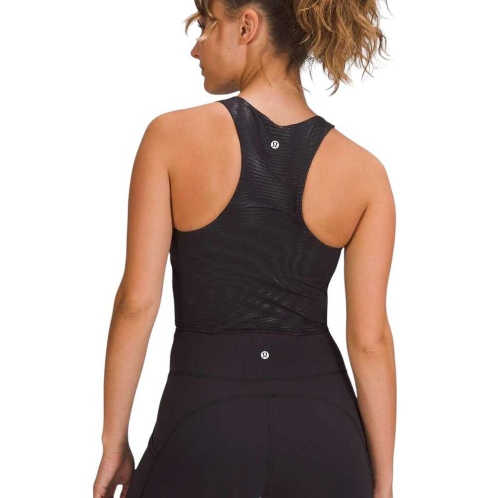 Lululemon Invigorate Training Tank Top *Foil Shapeshifter Foil Black